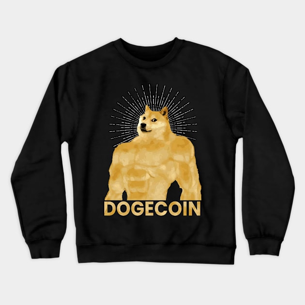 dogecoin strong Crewneck Sweatshirt by aldistar